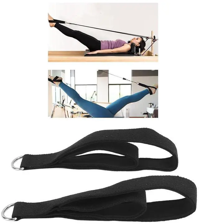 Alt view image 2 of 7 - Modern Pilates Straps - D Ring Double Loop Straps for Home Gym Workouts, Cotton, Adjustable Length, Anti-Slip, Compatible with Most Pilates Beds and Equipment