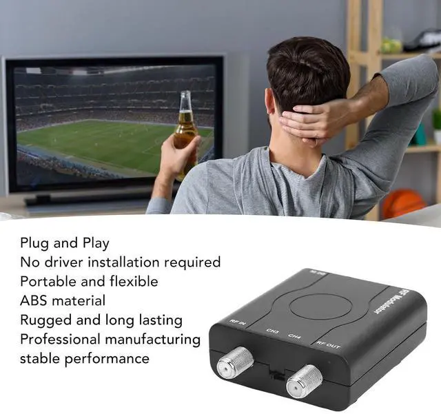 Alt view image 2 of 7 - HDMI RF Modulator Adapter, RF Modulator HDMI Coaxial Converter, Support NTSC Format Output, 1080P PLL Control VHF Working Frequency