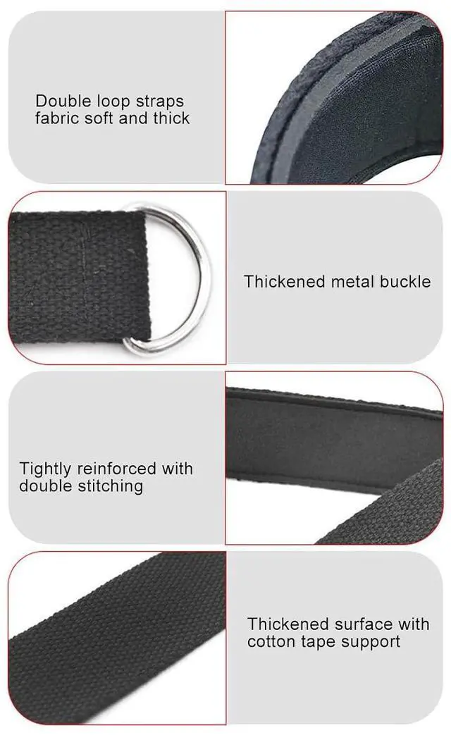 Alt view image 6 of 7 - Modern Pilates Straps - D Ring Double Loop Straps for Home Gym Workouts, Cotton, Adjustable Length, Anti-Slip, Compatible with Most Pilates Beds and Equipment