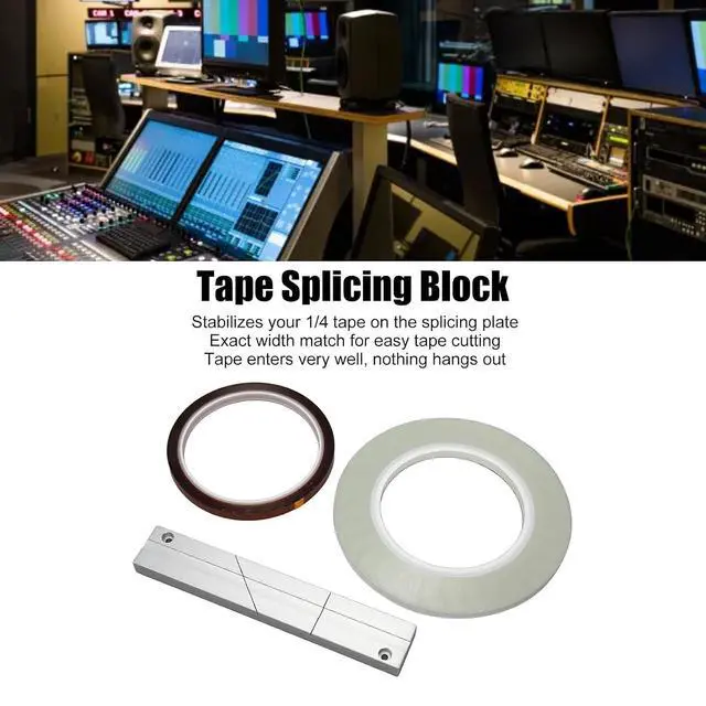 Alt view image 3 of 7 - 1/4 10 Inch Tape Splicing Set, Professional Tape Splicing Block, Splicing Tape Open Reel Audio Splicing Kit for Revoxsonido 1/4 10 Inch Open Reel to Reel Tape Media