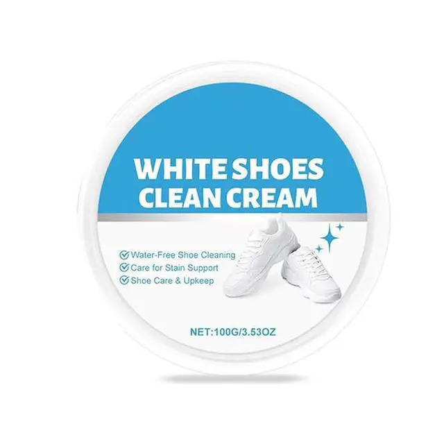 Alt view image 3 of 5 - Sneaker Cleaning Cream With Sponge | No Rinse White Shoe Paste for Quick Mark Remover, Gentle Spot & Yellowing Eraser for Canvas Leather Fabric (White Shoes Cleaning Cream*2)