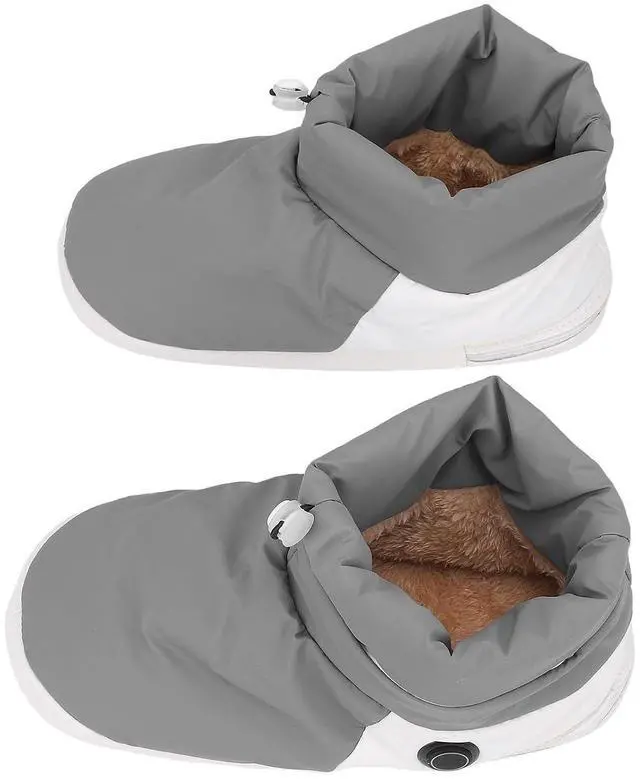 Alt view image 2 of 7 - Electric Heated Shoes | Windproof Nylon Boots with 5 Heat Settings & Antislip Sole for Indoor Outdoor Use