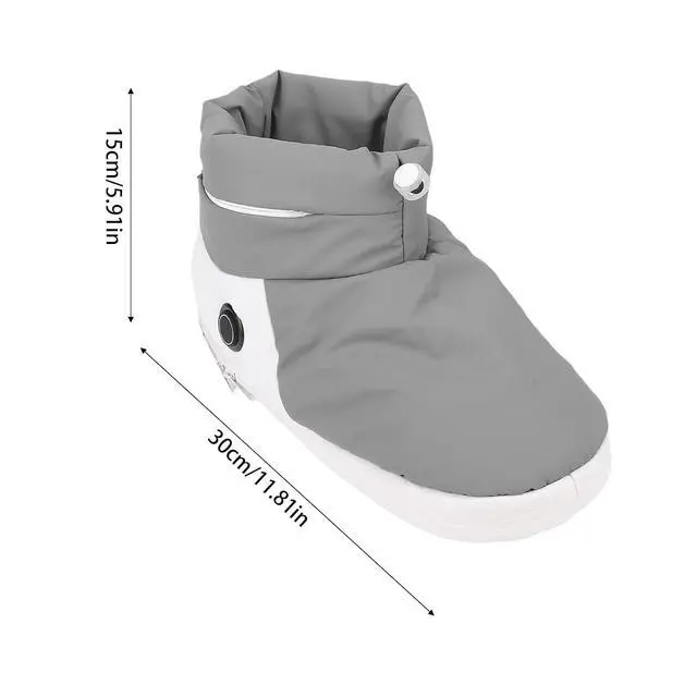 Alt view image 7 of 7 - Electric Heated Shoes | Windproof Nylon Boots with 5 Heat Settings & Antislip Sole for Indoor Outdoor Use