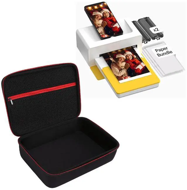 Main image of Carrying Case for Dock WiFi 4x6 Photo Printer, Dust Proof Water Proof Shock Hard Case with Mesh Bag, Fit for Dock Plus and M100 Printers
