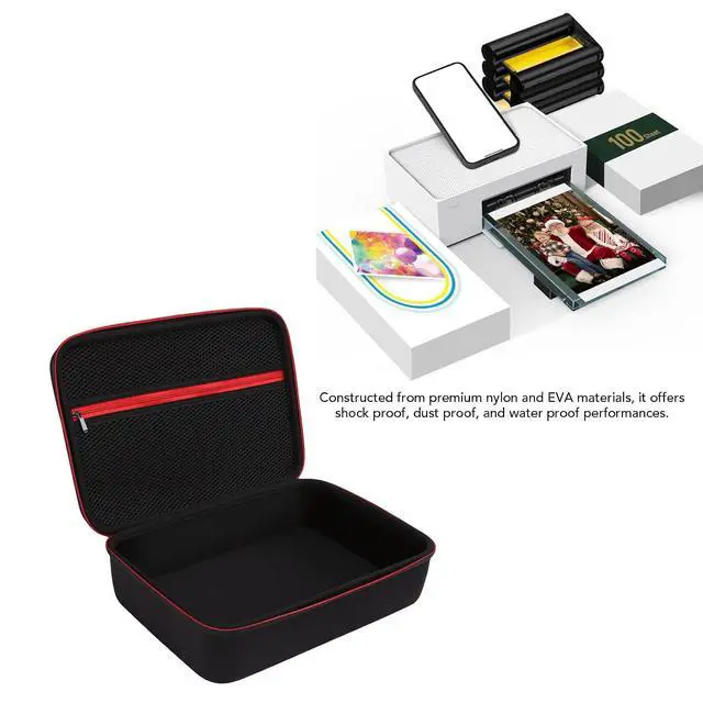 Alt view image 3 of 7 - Carrying Case for Dock WiFi 4x6 Photo Printer, Dust Proof Water Proof Shock Hard Case with Mesh Bag, Fit for Dock Plus and M100 Printers