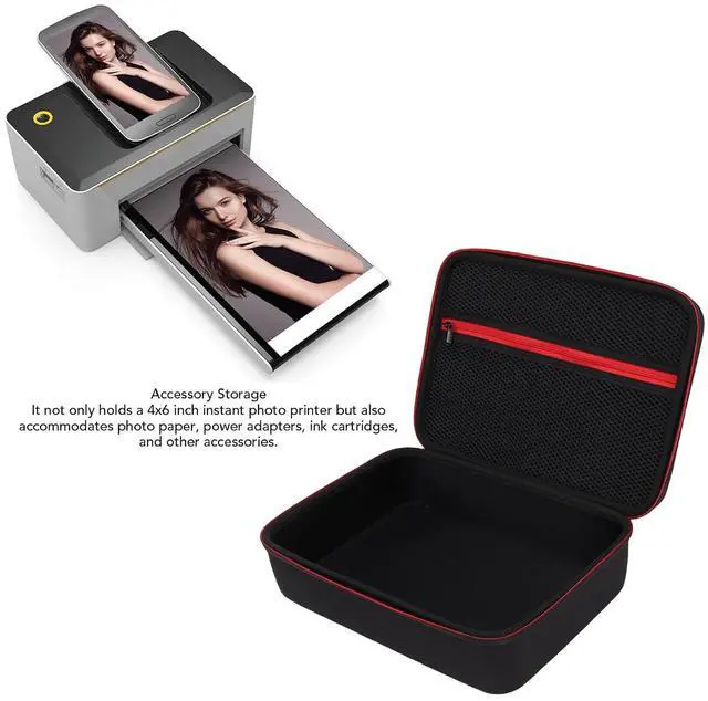 Alt view image 2 of 7 - Carrying Case for Dock WiFi 4x6 Photo Printer, Dust Proof Water Proof Shock Hard Case with Mesh Bag, Fit for Dock Plus and M100 Printers