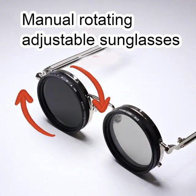 Alt view image 3 of 7 - Polarized Glasses, Adjustable Light Reducing Glasses 52mm Lens for Outdoor