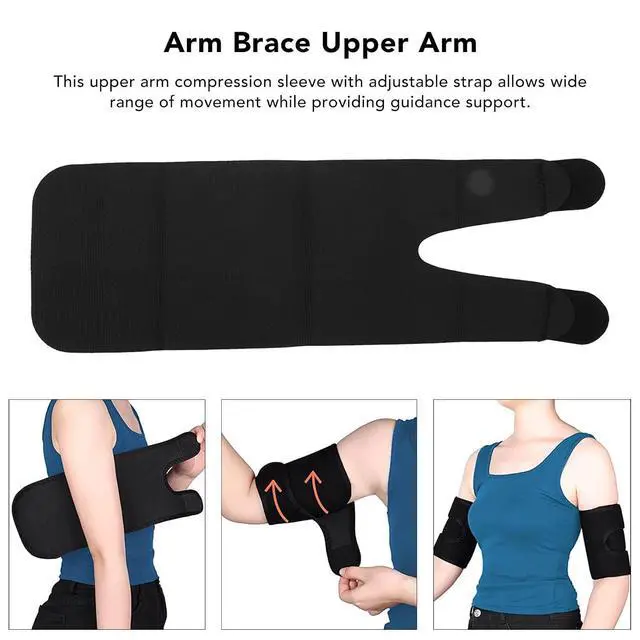 Alt view image 5 of 7 - Upper Arm, 1 Pcs Adjustable Strap Arm Support for Upper Arm, Pressure Pain Relief, Comfortable Compression Sports Accessories