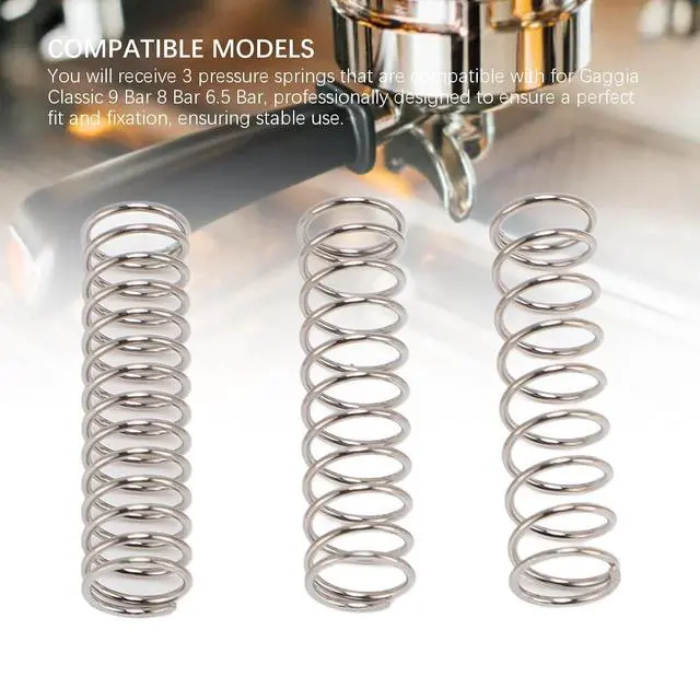 Alt view image 4 of 7 - 9 Bar 8 Bar 6.5 OPV Spring Modification Kit for Gaggia Classic Espresso Machine, Stainless Steel Pressure Spring Replacement with Easy Installation