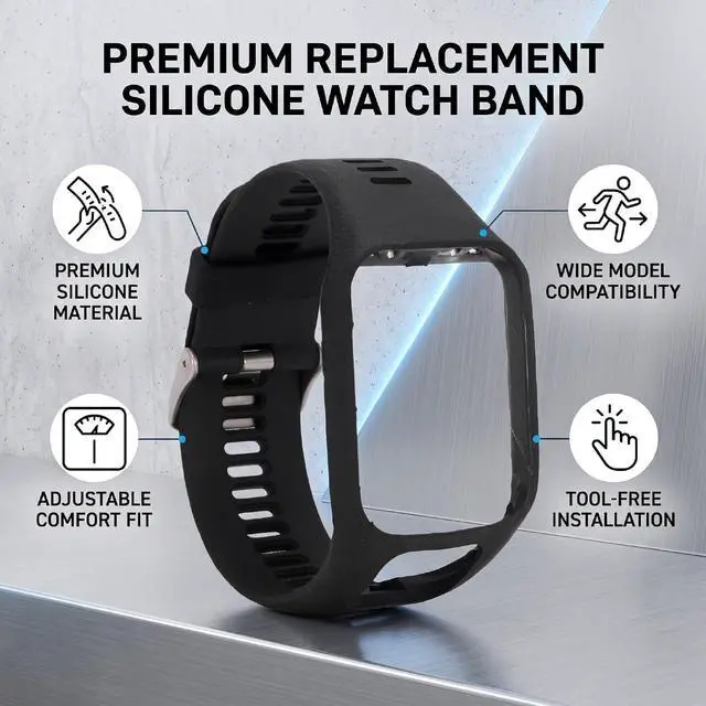 Alt view image 3 of 7 - Silicone Watch Band for Runner 2 145-205mm Wrist Size