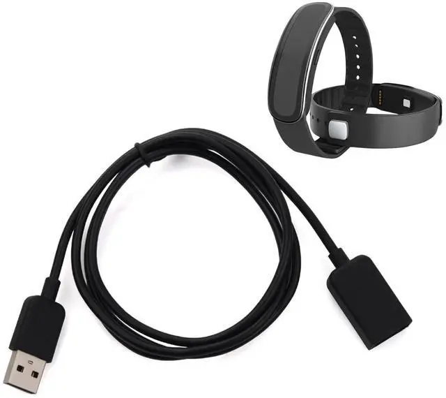 Main image of Bracelet Watch Charger, Rubber TPE Soft Wire USB Charging Cable Lightweight Smart Bracelet Watch Charger for 4 1m/3.28ft Black
