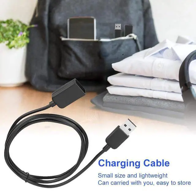 Alt view image 4 of 7 - Bracelet Watch Charger, Rubber TPE Soft Wire USB Charging Cable Lightweight Smart Bracelet Watch Charger for 4 1m/3.28ft Black