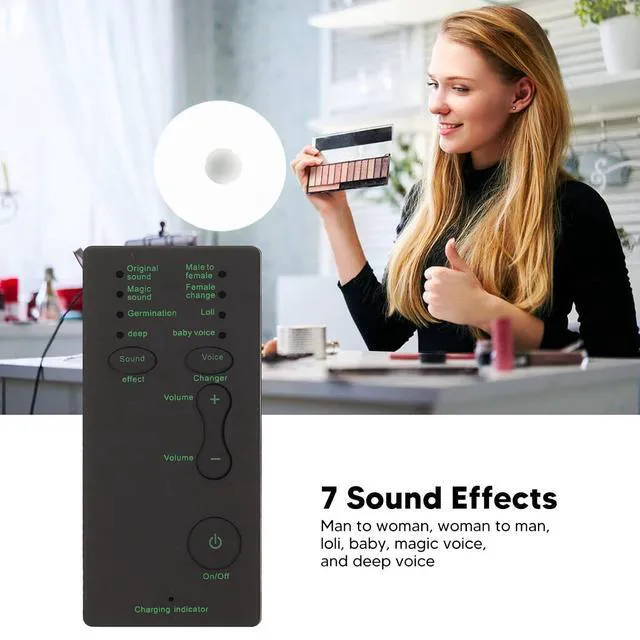 Alt view image 3 of 7 - 2023 Upgraded Voice Changer , Portable Voice Changer Device,Handheld Microphone Sound Effect Machine, Voice Disguiser Mobile Phone PC (Bewinner6oswd3f5u9)