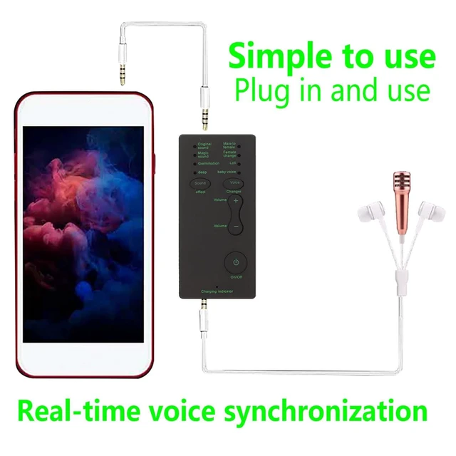 Alt view image 5 of 7 - 2023 Upgraded Voice Changer , Portable Voice Changer Device,Handheld Microphone Sound Effect Machine, Voice Disguiser Mobile Phone PC (Bewinner6oswd3f5u9)