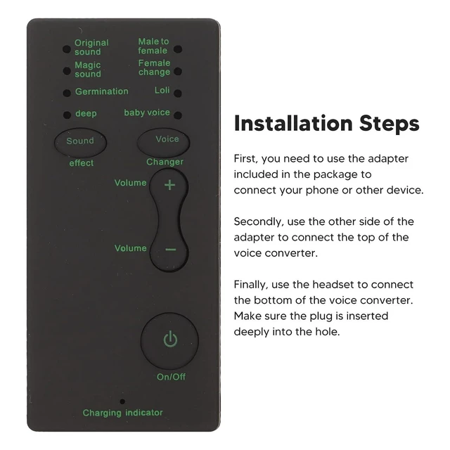 Alt view image 7 of 7 - 2023 Upgraded Voice Changer , Portable Voice Changer Device,Handheld Microphone Sound Effect Machine, Voice Disguiser Mobile Phone PC (Bewinner6oswd3f5u9)