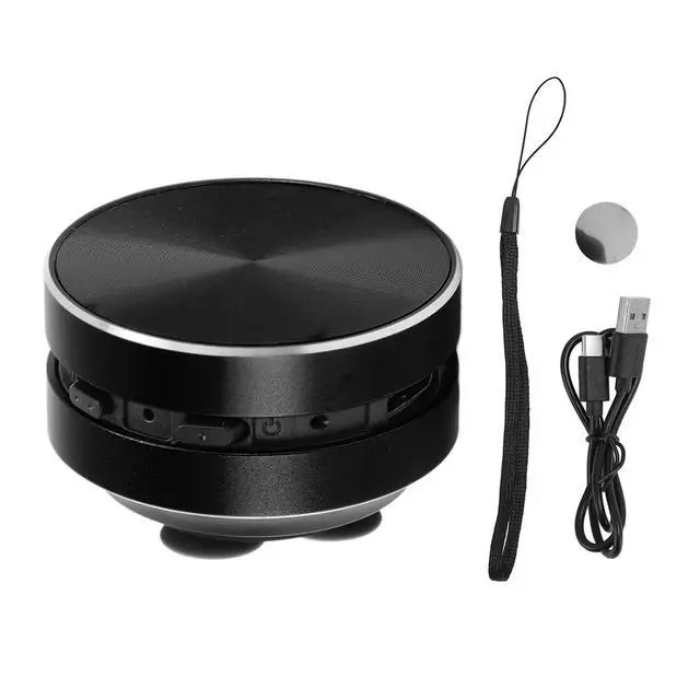 Alt view image 7 of 7 - Bone Conduction Speakers Ultra Mini, Turn Anythin into Speaker, Stereo Bass Portable Small Cordless Speaker with Suction Cup for Home Outdoor Travel (Black)
