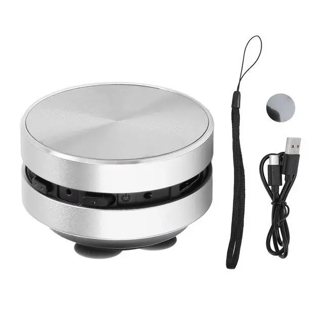Alt view image 7 of 7 - Bone Conduction Speakers Ultra Mini, Turn Anythin into A Speaker, Stereo Bass Portable Small Cordless Speaker with Suction Cup for Home Outdoor Travel (Silver)