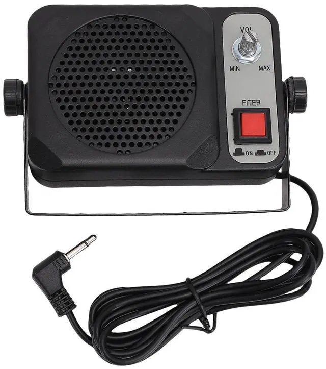 Main image of Amplified External Speaker, 1.5W 8 with Noise Filter | 3.5mm Plug for CB Ham Radio, Plug and Play Clear Audio for Mobile Transceiver