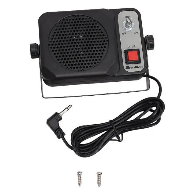 Alt view image 6 of 7 - Amplified External Speaker, 1.5W 8 with Noise Filter | 3.5mm Plug for CB Ham Radio, Plug and Play Clear Audio for Mobile Transceiver