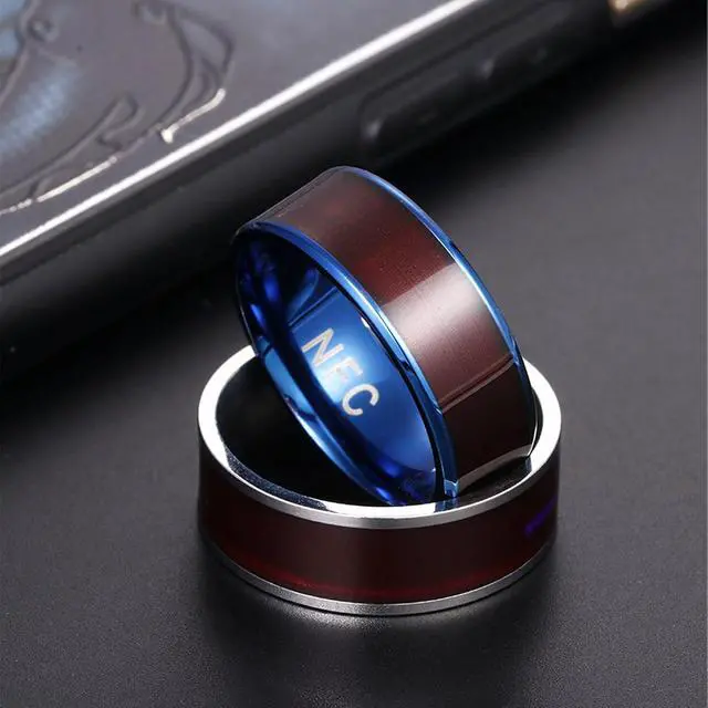Alt view image 3 of 7 - 2024 New NFC Smart Ring for Universal Ntag213 Chip, Smart Finger Rewrite All Round Sensing for Mobile Phone (Blue), Genericcdpygxeo7f-11