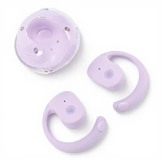 Main image of Earbud Translator in Real Time, Plugs Translator Earbuds, 144 Languages Online Translation 5.4 Wireless Over Ear Earbuds with APP for Travel Music and Calls (Purple)