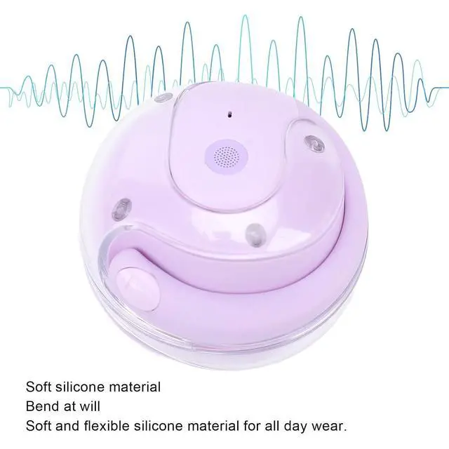 Alt view image 2 of 7 - Earbud Translator in Real Time, Plugs Translator Earbuds, 144 Languages Online Translation 5.4 Wireless Over Ear Earbuds with APP for Travel Music and Calls (Purple)