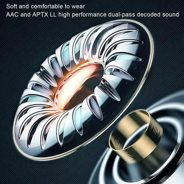 Alt view image 2 of 7 - Earbud Translator in Real Time, Plugs Translator Earbuds, 144 Languages Online Translation 5.4 Wireless Over Ear Earbuds with APP for Travel Music and Calls (Beige)