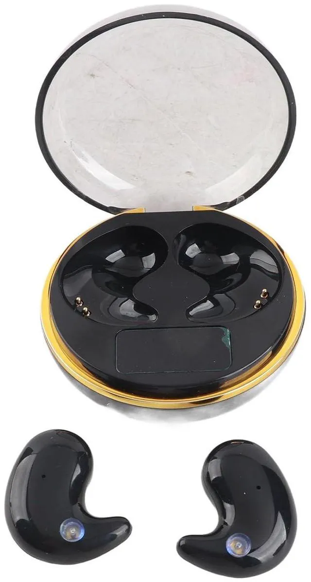 Alt view image 4 of 7 - Stereo Earbuds - 30mAh Earbuds with 300mAh Charging Case,for Entertainment, Work, Study, Sleep, Comfortable Design (Black)