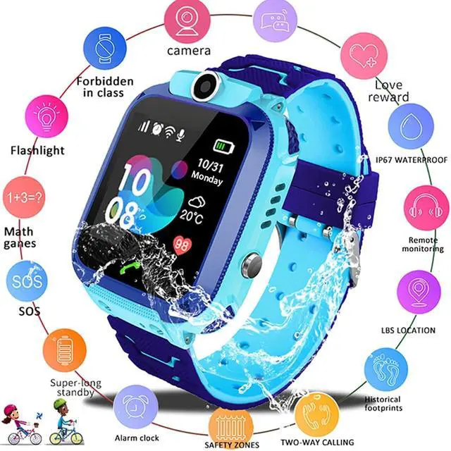 Alt view image 5 of 7 - Kids Smart Watch, LBS Positioning SOS Call Watch with Remote Control Camera and Voice Chat, for Children Safety Tracking