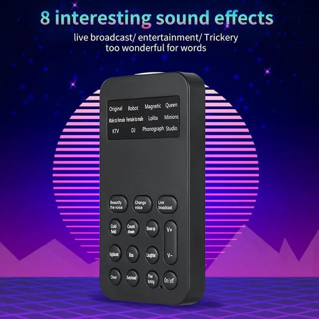 Alt view image 2 of 7 - Ghostface Voice Changer, Handheld Microphone Voice Changer, Voice Changer Device, with 8 Sound Effects, for Phone Calling Gaming (Bewinnerygektwg7h0)