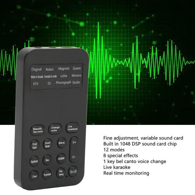 Alt view image 3 of 7 - Ghostface Voice Changer, Handheld Microphone Voice Changer, Voice Changer Device, with 8 Sound Effects, for Phone Calling Gaming (Bewinnerygektwg7h0)
