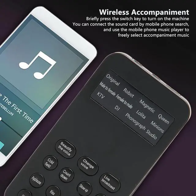 Alt view image 5 of 7 - Ghostface Voice Changer, Handheld Microphone Voice Changer, Voice Changer Device, with 8 Sound Effects, for Phone Calling Gaming (Bewinnerygektwg7h0)