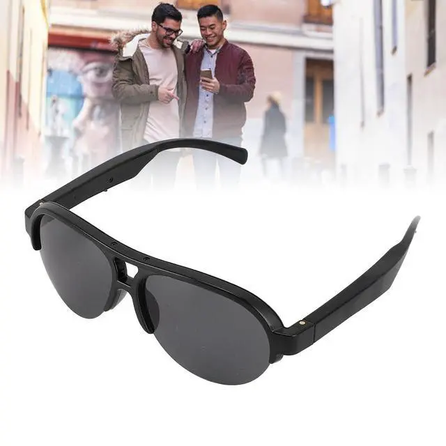 Alt view image 5 of 7 - Translator Smart Glasses - 137 Languages Translation Device Built in Microphone and Speaker, 0.5 Seconds Bluetooth Translator Sunglasses for Music Calling, Dark black, Bewinneror4q6sm5gf