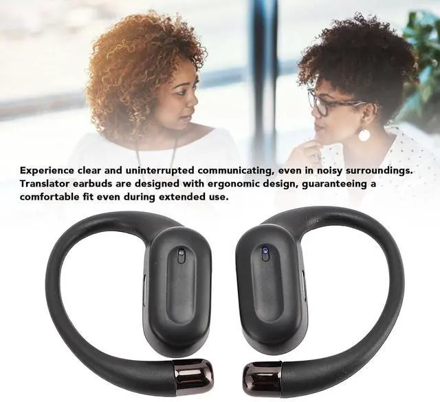 Alt view image 4 of 7 - Language Translator Earbuds, Bluetooth 5.4 Noise Reduction Language Translator Supports 133 Languages Real Time Translation, with APP, Perpetual Use