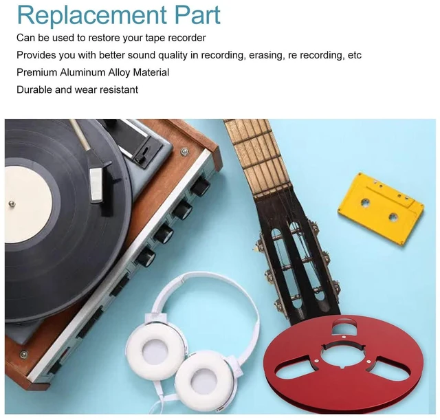 Alt view image 2 of 7 - 1 4 Inch 10 Inch Empty Take Up Reel for Nab Reel to Reel Tape Recorder, 3 Hole Aluminum Alloy Flange, Empty Tape Reel for Recording Sound Quality Improvement