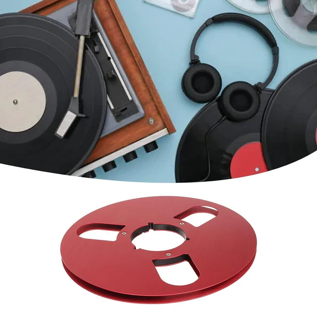 Alt view image 6 of 7 - 1 4 Inch 10 Inch Empty Take Up Reel for Nab Reel to Reel Tape Recorder, 3 Hole Aluminum Alloy Flange, Empty Tape Reel for Recording Sound Quality Improvement