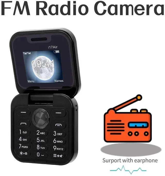 Alt view image 3 of 7 - Unlocked Flip Phone, Dual SIM GSM Mobile Phone with Bluetooth 4.0 3.5mm Jack, Large Buttons Loud Speaker One Touch Dialing, Seniors Travel Work (Black)
