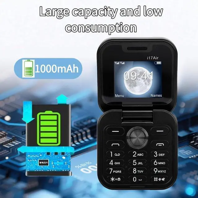 Alt view image 5 of 7 - Unlocked Flip Phone, Dual SIM GSM Mobile Phone with Bluetooth 4.0 3.5mm Jack, Large Buttons Loud Speaker One Touch Dialing, Seniors Travel Work (Black)