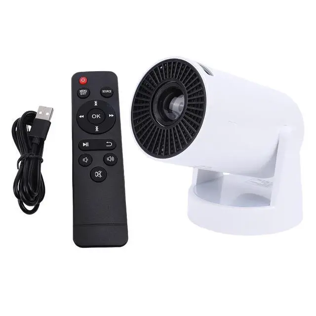 Alt view image 7 of 7 - Mini Portable Projector with 6000mAh Rechargeable Battery, 1080P Supported Outdoor Movie Projector, 180 Rotatable Built in Speaker for Bedroom, Camping, Kids