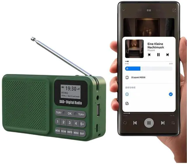 Main image of Emergency Radio Digital DAB DAB+, Rechargeable Portable Solar Radio Multi Functional Bluetooth 5.0 Speaker LCD Display Time Setting