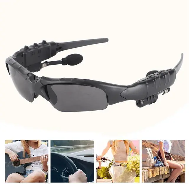 Alt view image 2 of 7 - Wireless Glasses for Men & Women, Polarized Cycling & Motorcycle Riding Sunglasses with Stereo Headphones, Music & Call Audio, Outdoor Sports Glasses