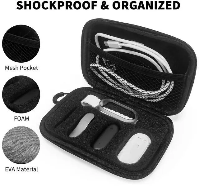 Alt view image 3 of 7 - Fashion Hard Case Compatible with PLAUD NotePin AI Voice Recorder, Water Proof Portable lightweight Plaud Storage Bag for all accessories, Custom Foam Insert