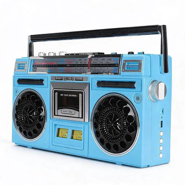 Main image of Portable Cassette Tape Player - Retro Cassette Player, FM MW SW1 SW2 Radio Stereo, Bluetooth CasetteTape Player Recorder