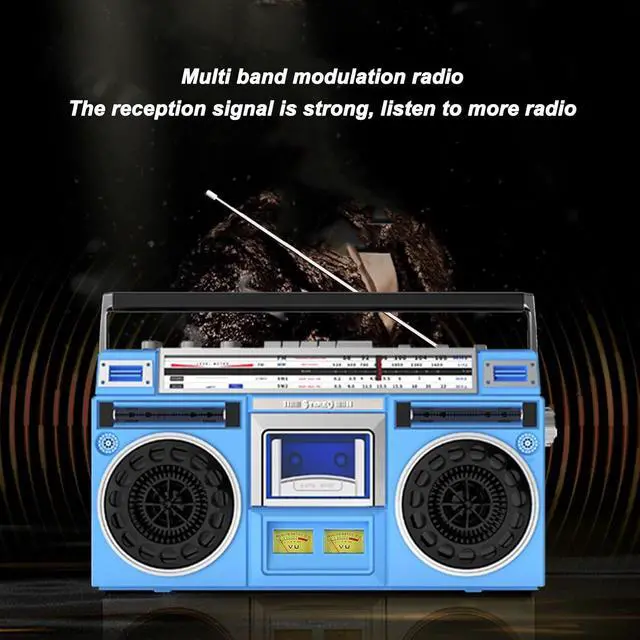 Alt view image 2 of 7 - Portable Cassette Tape Player - Retro Cassette Player, FM MW SW1 SW2 Radio Stereo, Bluetooth CasetteTape Player Recorder