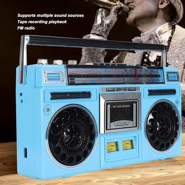 Alt view image 3 of 7 - Portable Cassette Tape Player - Retro Cassette Player, FM MW SW1 SW2 Radio Stereo, Bluetooth CasetteTape Player Recorder