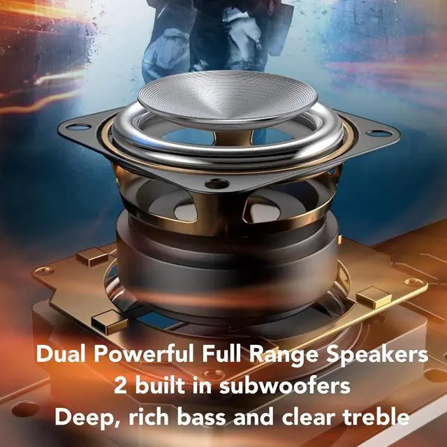 Alt view image 6 of 7 - Computer Speaker - Bluetooth 5.0 HiFi Stereo PC Gaming Speaker, Multi Fuctional RGB Wired Dual Mode Subwoofer Speaker with 13 Mechanical Keys, E Display (White)