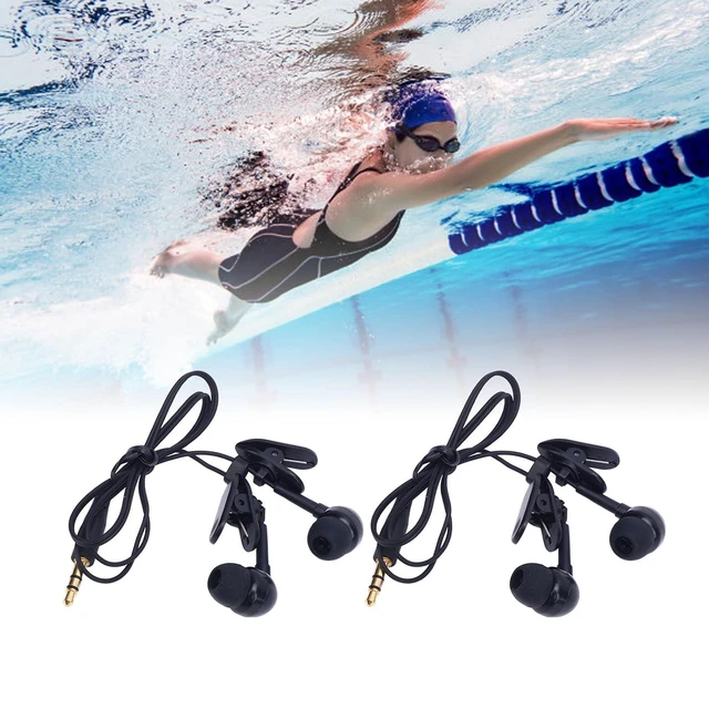 Alt view image 3 of 7 - Swimming Headphones, IP68 Swim Earburds with High Sound Quality,3.5mm Jack, 40cm Short Cable,for Swimming, Surfing