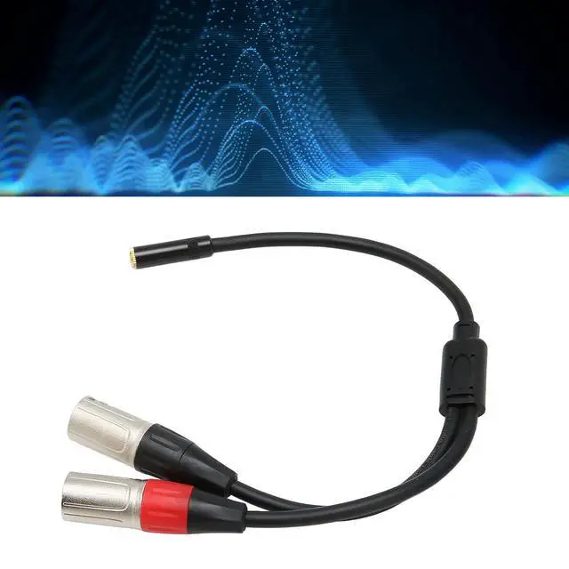 Alt view image 5 of 7 - 3.5mm 1/8 to XLR Microphone Cable, Professional Connector Adapter,Balanced Dual XLR Male to 3.5mm Female Stereo Cable 1.0ft