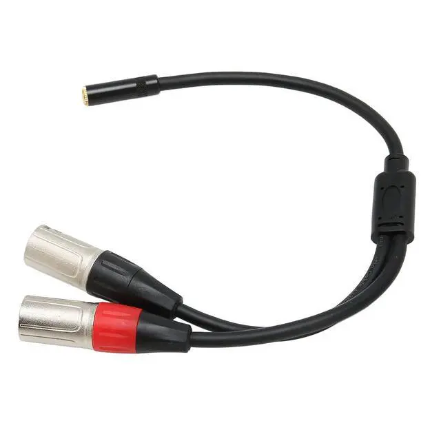 Alt view image 7 of 7 - 3.5mm 1/8 to XLR Microphone Cable, Professional Connector Adapter,Balanced Dual XLR Male to 3.5mm Female Stereo Cable 1.0ft