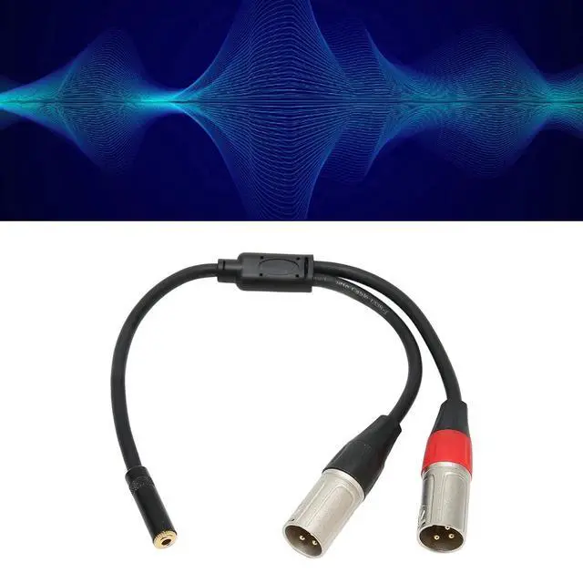 Alt view image 6 of 7 - 3.5mm 1/8 to XLR Microphone Cable, Professional Connector Adapter,Balanced Dual XLR Male to 3.5mm Female Stereo Cable 1.0ft
